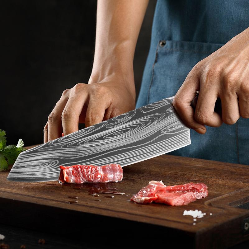 Stainless Steel Universal Knife Kitchen Knife Professional Japanese Kitchen Chef Knife Slicing Knife