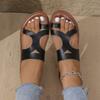 Zehensteg-Flatsandalen Farbe Übergröße Lässige Strandsandalen