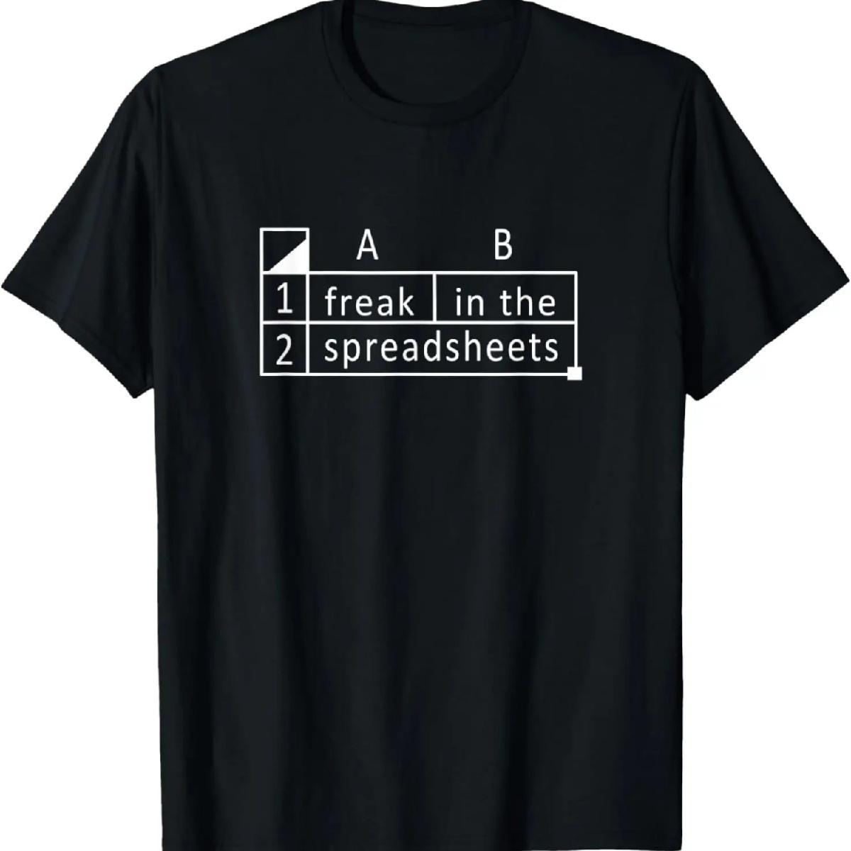 

Freak In The Spreadsheets Excel Funny Accounting Accountant T-Shirt XXXXXL чорний