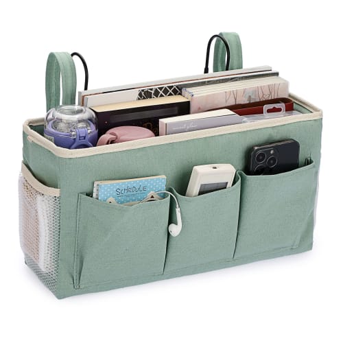 Sumnacon Bedside Storage Pocket, Large Capacity, Multi-Functional Storage Basket, Hanging Storage Bag, Small Item Storage Box, Storage Basket, Storage