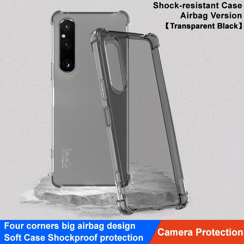 

IMAK For Sony Xperia 1 V TPU Phone Case Airbag Drop Protection Cover Transparent Black