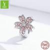 Yinziyun Cherry Blossom Silicone S925 Silver Beads for DIY Fashion Bracelets (SCC1291)