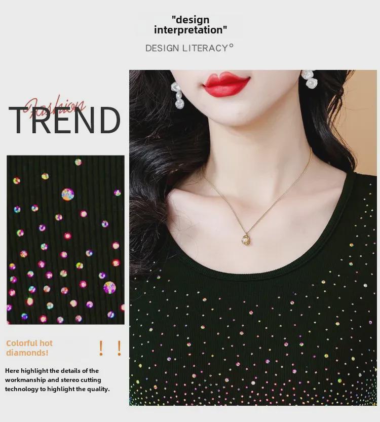 2024 Fashionable Heavy-Duty Diamond Bottoming Sleeveless Vest with Inner Slim Strap