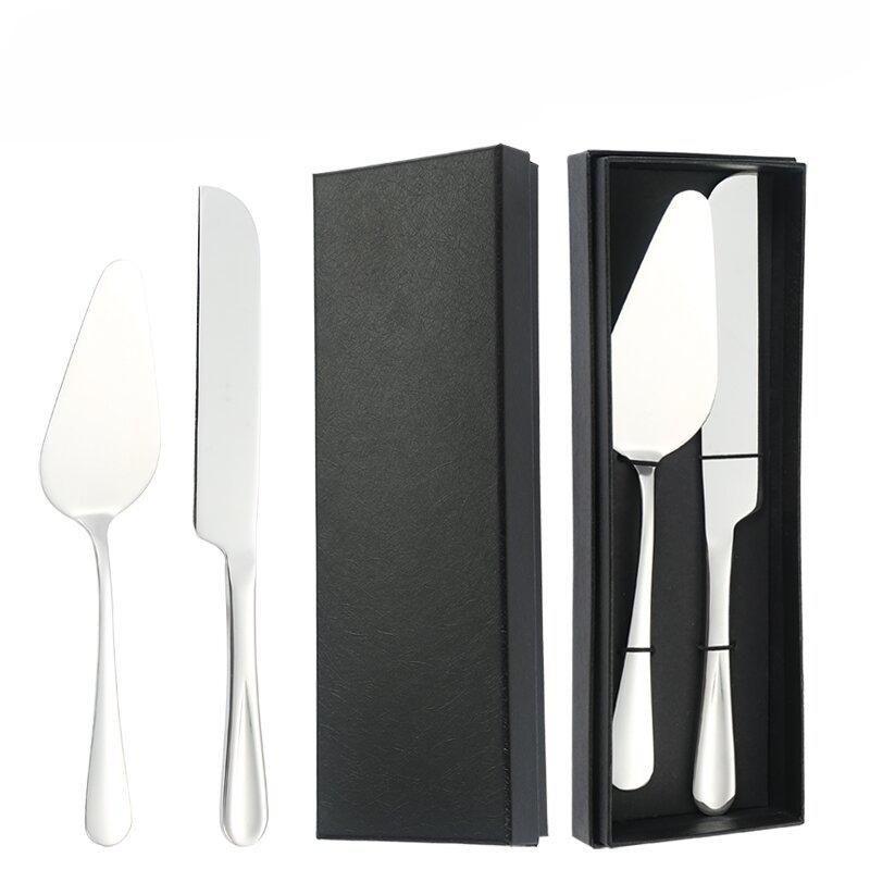 Stainless Steel, Cake Knife Shovel, Two-piece Set, Wedding, Creative Party, Kitchen Baking Set, Dessert Shop Tableware
