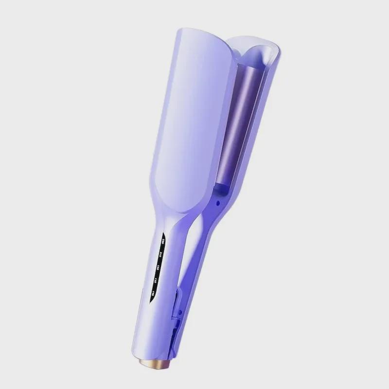 32mm Egg Roll Curling Iron: Long-lasting, Damage-free Styling for Short Hair with Wool Splint and Water Ripple Design.