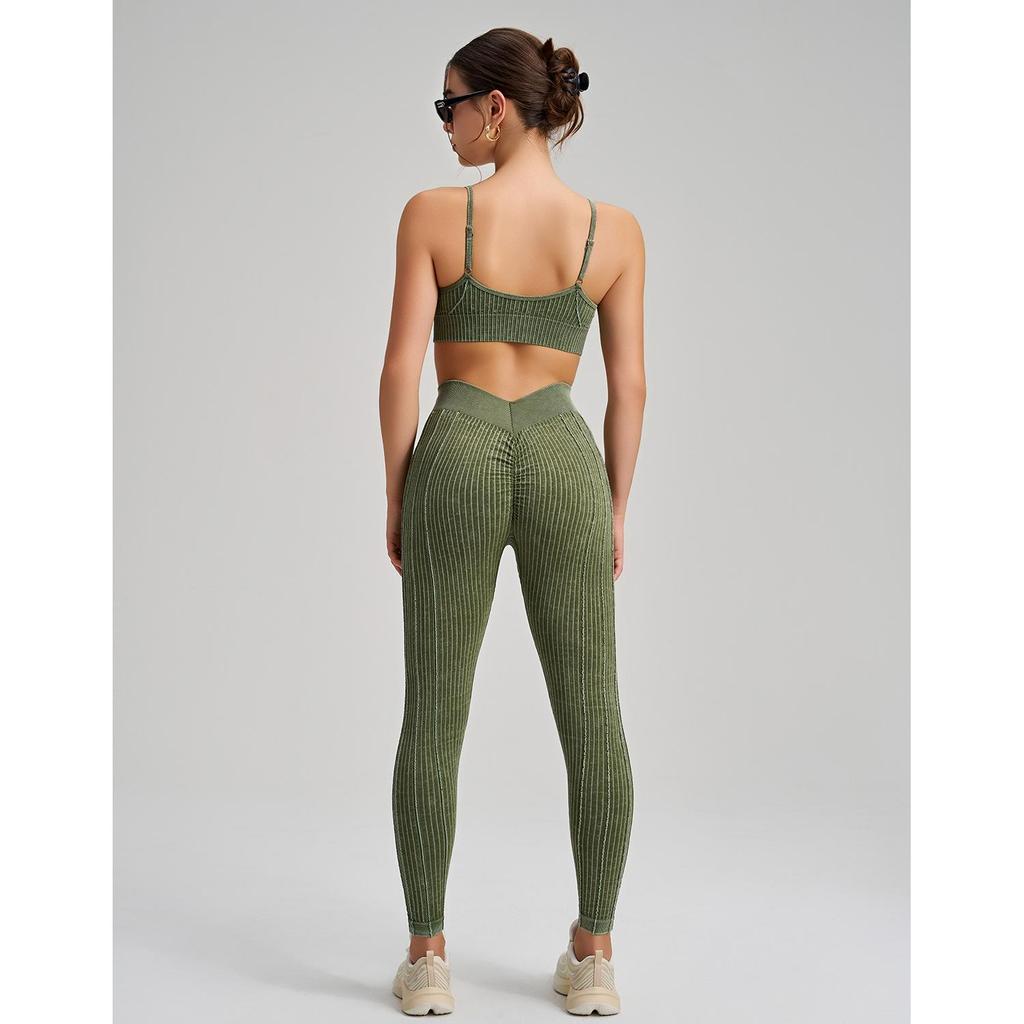European Seamless Yoga Pants & Shockproof Vest Set