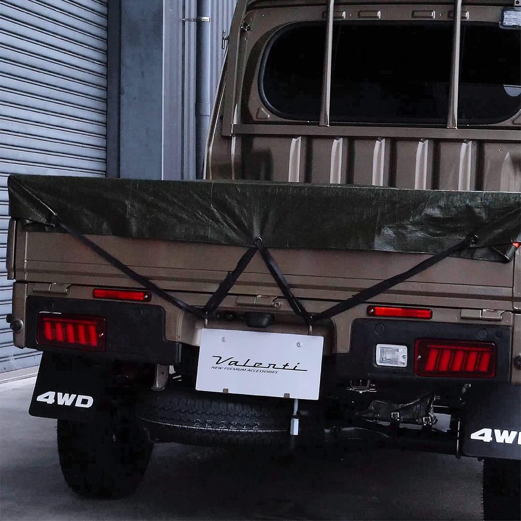 Valenti Jewel LED Tail Lamps for Toyota Hijet Truck Model with Ultra Red Lens and Gloss Black OEA Sequential Flowing Turn Safety Standards (Late