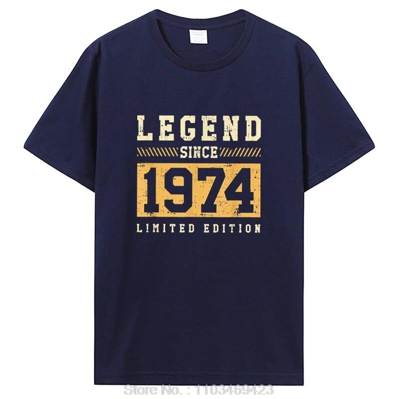 Gammal Vintage 1974 Födelsedagsdekoration Unisex Dam T-shirt Fru Make Födelsedagspresenter Ordspråk Citat Grafisk T-shirt Kläder