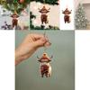 Adorable Cartoon Cow Acrylic Car Pendant Charming Holiday Tree Decoration Home Decor