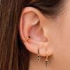 Versilbertes Ohrring-Set 16 Stil 3 Stück/Set Piercing Ohrstecker für Frauen Mädchen Regenbogenfarbe Ohr-Set Pendientes für Frauen Geschenk