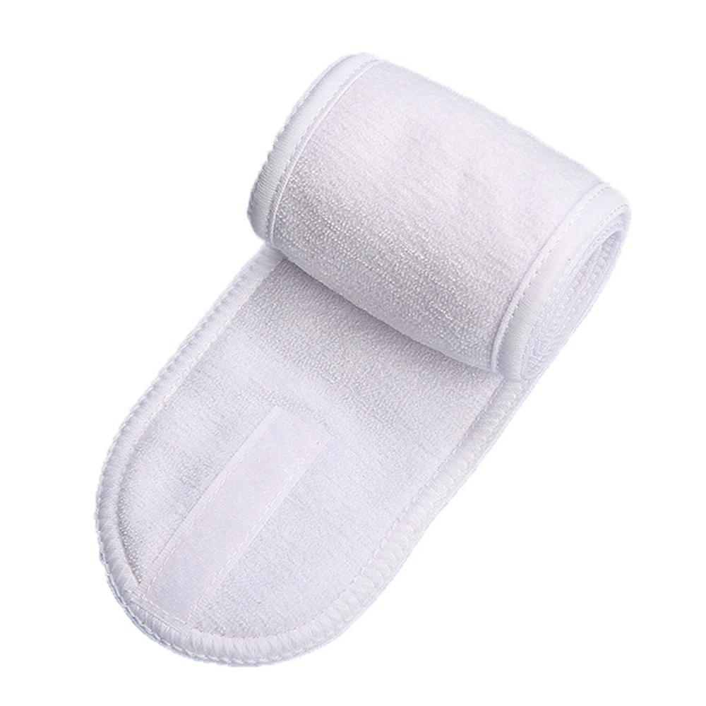 

Women Adjustable SPA Facial Headband Bath Makeup Hair Band Headbands for Face Washing Soft Toweling Hair Make Up Accessories білий