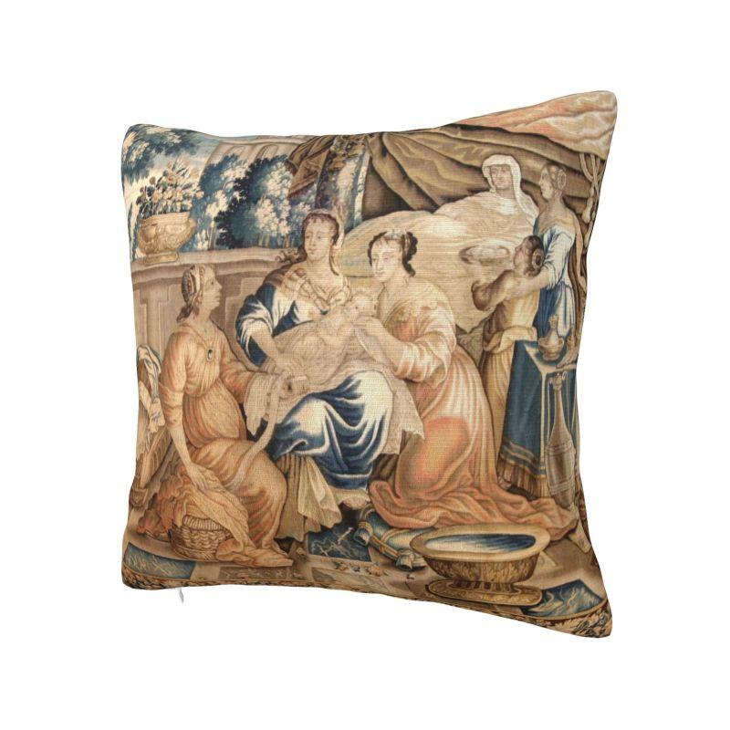 Custom Aubusson Tapestry 18th Birth Of The Virgin Mary Luxury Pillow Cover Bedroom Decoration Vintage French Floral Car Cushion