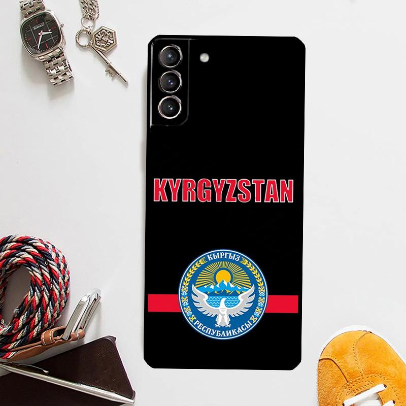 Kyrgyzstan Flag Case For Samsung Galaxy S24 Ultra S20 S21 S22 S23 Plus S9 S10 S24 FE S25 Ultra Cover Coque