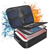 Fireproof Waterproof Travel Storage Box For Important Files, Portable Document Organizer Bag With Lock