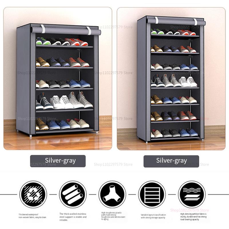 Portable Multi-layer Dustproof Shoe Cabinet for Dorms and Foyers Easy Assembly Storage Organizer for Rental Homes
