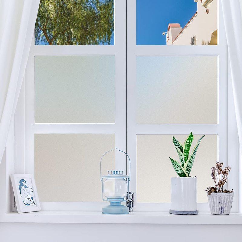 Mattweiße Fensterfolie, Privatsphäre, Milchglas, Wärmeregulierung, Glasabdeckung für Zuhause, undurchsichtiger, selbstklebender Türaufkleber für Badezimmer