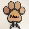 Custom Name Logo Wooden Paw Print Hooks Personalized Pet Shop Wall Decor Dog Leash Coat Hanger Creative For Home Organization