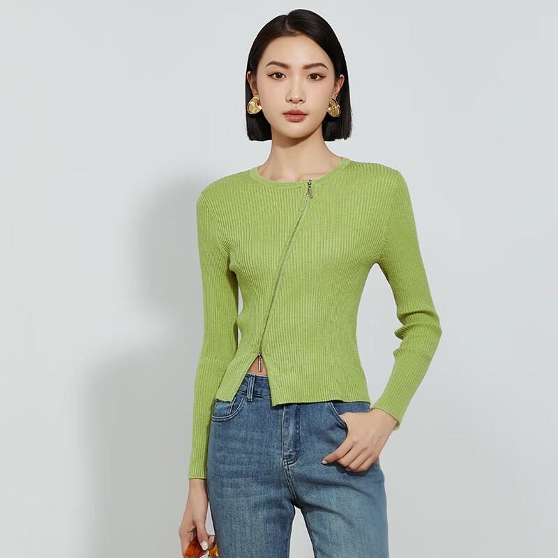 

Shetu Women s Zipper Long Sleeve Knit Sweater S