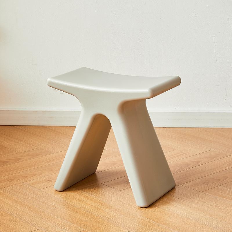 Nordic Plastic Living Room Stool Shoe Changing Bench Plastic Chair Vanity Chair Step Stool Portable Stool Space Saving Furniture