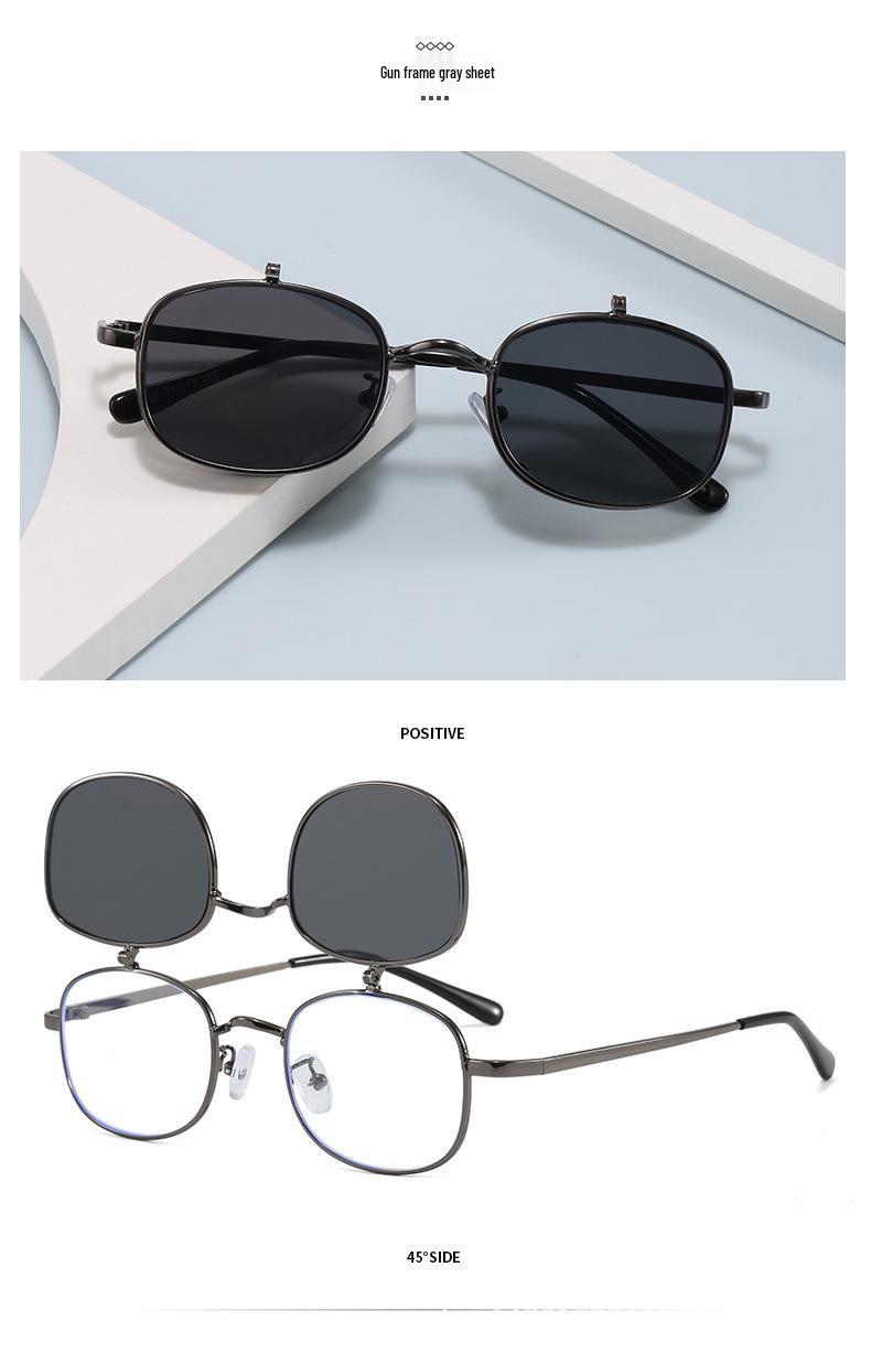 

Autumn 2025 Round Unisex Clip-on Metal Sunglasses with UV Protection 8022