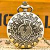Vintage Bronze Steampunk Carved Quartz Pocket Watch Necklace Pendant Clock Chain Men Women Chain Memorial Collection Gift