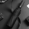 Kompakter Schirm Schwarz Automatisches Design UV-Beständigkeit Robuste Struktur Reiseschirm für Rucksack