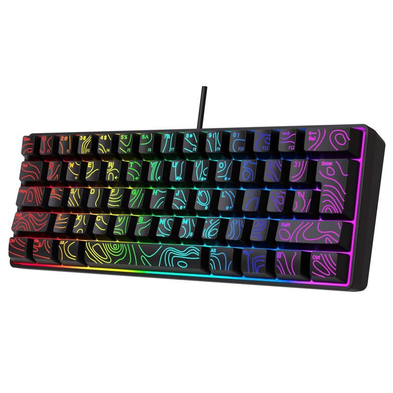60% Kompakta vadu tastatūra ar RGB