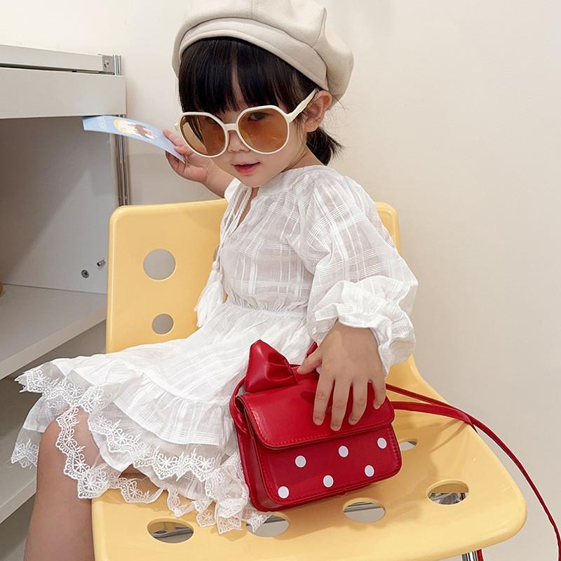 Classic Butterfly Bow Girl Mini Shoulder Bag With Pu Material For Daily Use