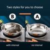 Chinese Hot Pot with Lid Thicken Stainless Steel 2 In 1 Divided Hotpot Kitchen Cooking Pan with Cover Gas Stove Induction Cooker
