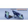 Oatsbasf Metal Phone Case for Samsung Galaxy Z Flip 7 with Stand 360°Rotation Magnetic Bumper Thin Shockproof Protective Cover