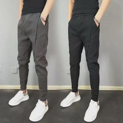 Erkekler için Slim Fit Kore Tarzı Paçalı Günlük Pantolon İlkbahar/Sonbahar