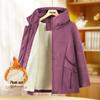 Pastel Plus Velvet Thickened Chinese Style Hooded Winter Padded Jacket