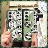 Wrist Strap Ring Phone Case For Realme C65 Waterproof Phone Holder Cute Protective Silicone Back Cover Panda Soft case