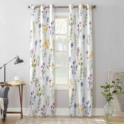 Tende per finestre dipinte a mano con fiori ad acquerello per soggiorno, camera da letto, tende da cucina moderne, tende