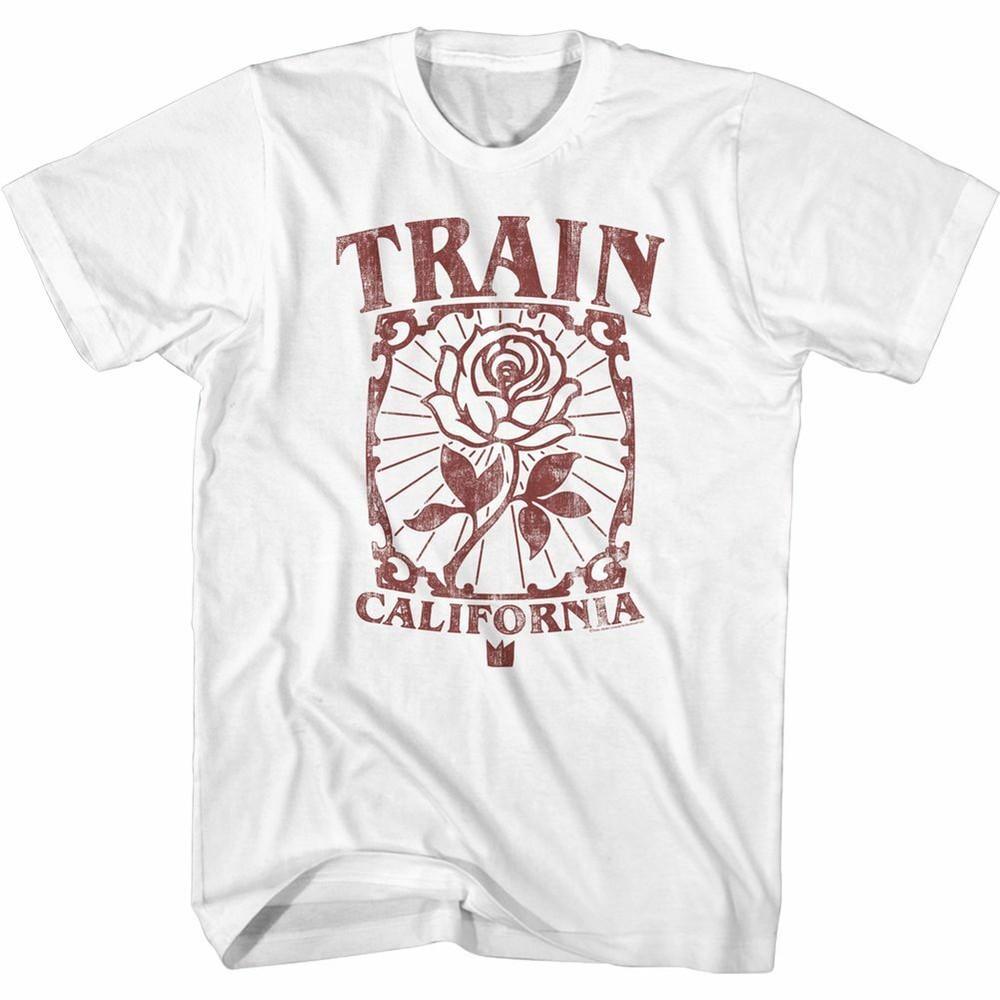 

Train California Rose White Adult T-Shirt Unisex T-Shirt XXXXL