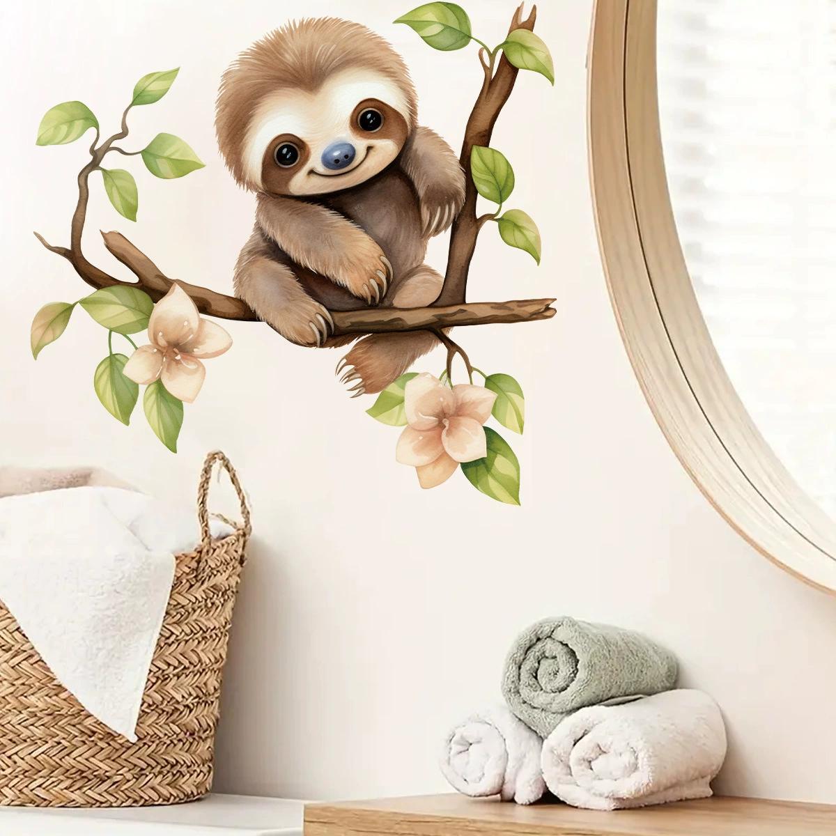 

Красочный подвесной светильник в виде цветка, птица, настенная наклейка для спальни, гостиной, входа, домашнего фона, украшения, самоклеящаяся 29*22 см 29*30CM