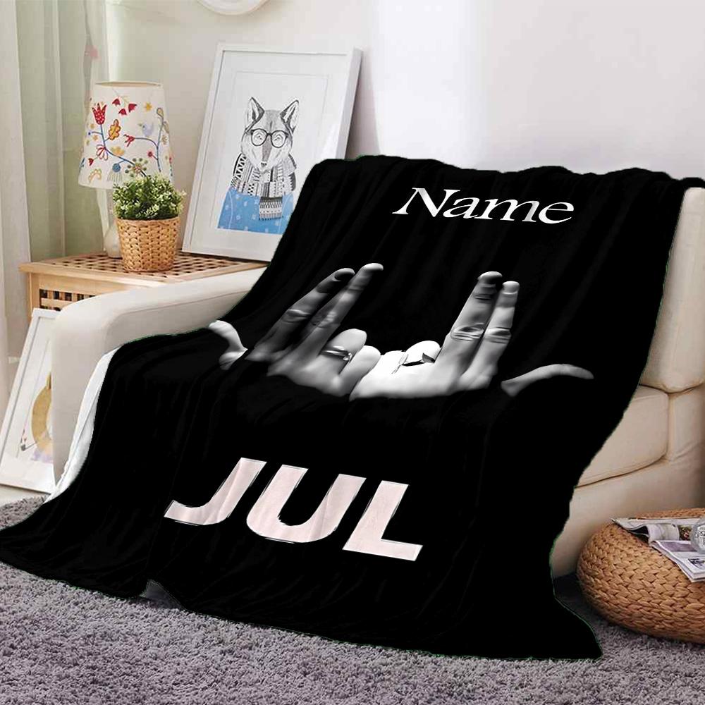 Customiz Name Personality Jul rapper Blanket Soft &Warm Sofa Office Bed Travel Lunch Break Blanket, Gift Suitable All Seasons