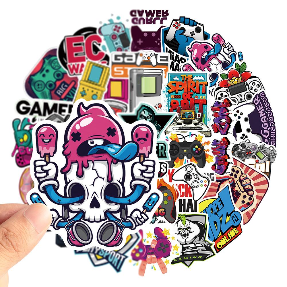 10/30/50pcs Vintage Video Game Cartoon Stickers Cool Gamepad Decals DIY Skateboard Laptop Phone Bike Graffiti Sticker
