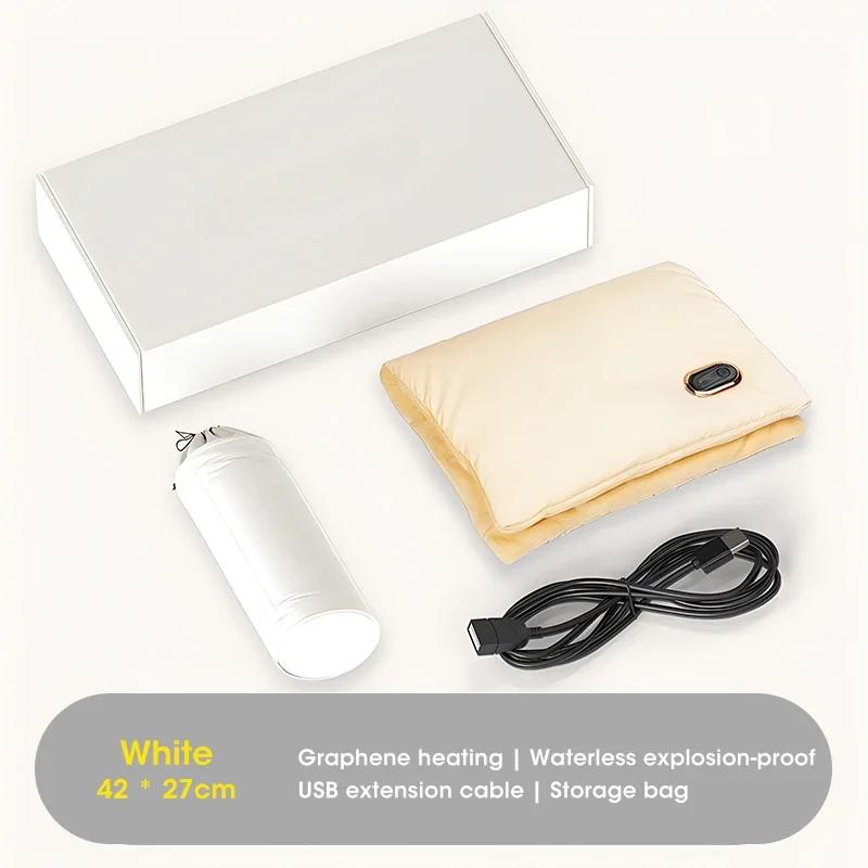 Fast Heating Portable USB Graphene Heating Pad Mat for Hand Body Belly Winter Home Office