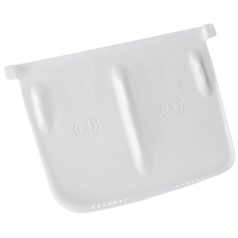 Car Center Console Wireless Charging Silicone Pad Mat Cover Fit for Tesla Model Y 3 2024    White