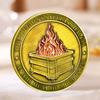 Challenge Coin Dumpster Alev Desenli Retro Gümüş Renkli Challenge Madalyası Benzersiz Ofis Masası