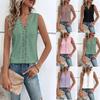 Damen Sommer Neues V-Ausschnitt Patchwork Durchbrochene Spitze Rückenfrei T-Shirt Top