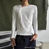 Unisex Casual Slim Long Sleeve T-Shirt with Side Button Design