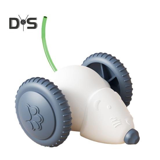 Smart Elektrisk Mus Katteleke Oppladbar Automatisk Bevegelig Mus Bil Leike med LED-lys Interaktiv Kattekost for Innekatter