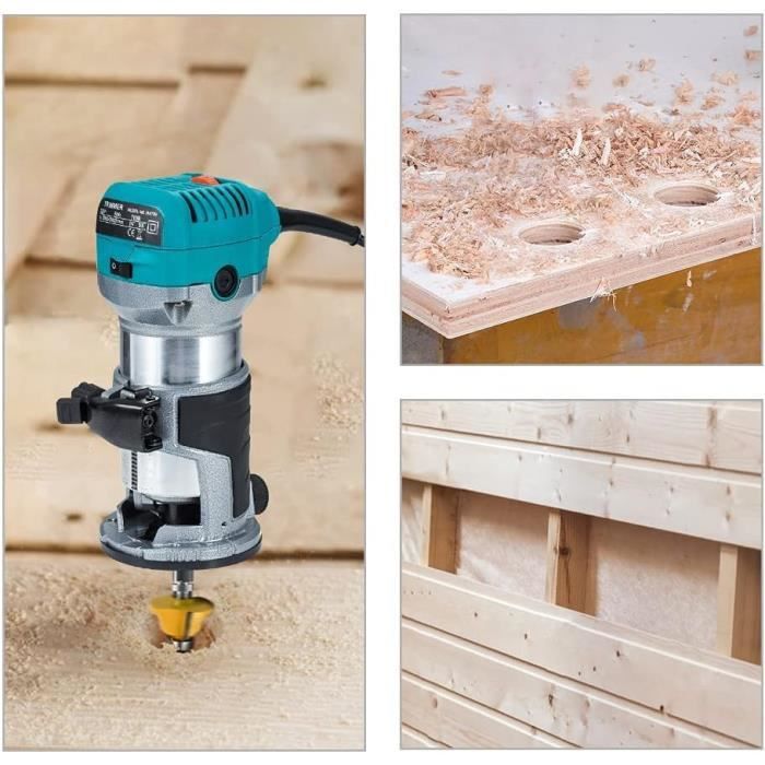 Anesty 710w affleureuse défonceuse trimmer router fraiseuse électrique outil à bois