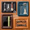 Corum Leather Small Item Cash Genuine Made In Blue Tray, Holder, Tray, Overnighter, Leather, Japan, Large,