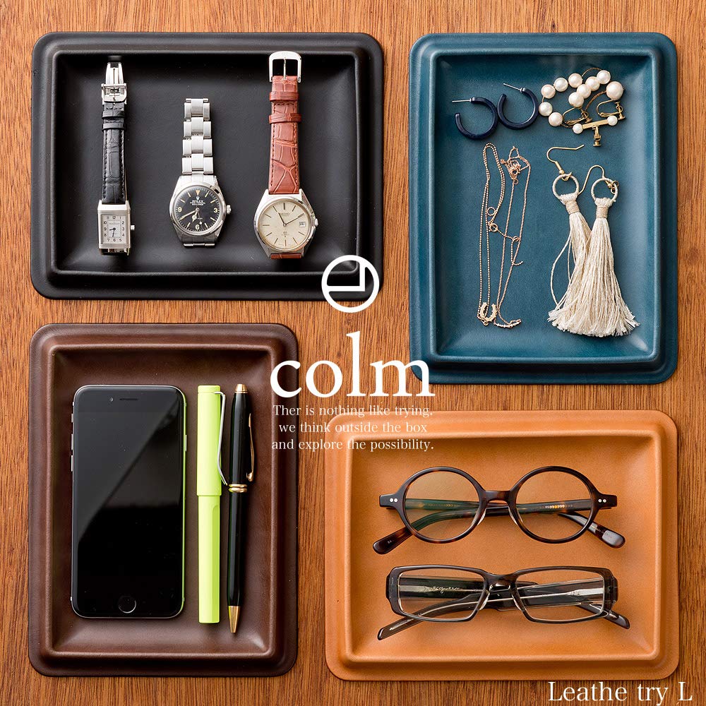 Corum Leather Small Item Cash Genuine Made In Blue Tray, Holder, Tray, Overnighter, Leather, Japan, Large,