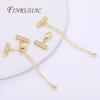 18K Gold Plated 3-row Pearl Necklaces Connectors,Extension Chain with Lobster Clasps For Jewelry Making Supplies DIY Accessories
