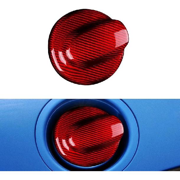 Fuel Cap Carbon Fiber Cover for Mini Cooper R55 2007-2014, for R56 2006-2013, Frame Protector Cover Decor Accessories Black Hard(Convex