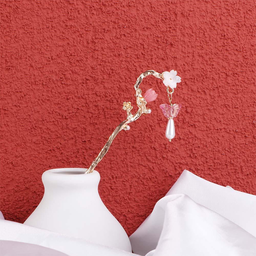 Temperament For Girls Pearl Korean Hanfu Hairpins Chinese Hair Fork Hair Clip Women Hair Sticks